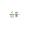 Stud 2023 Courtly-Style Geometric Colorf Gem Earrings Women Brand 3A Zircon High End Charm Female S925 Sier Wedding Jewelry Drop Deli Dhacr