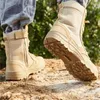 Fitnessschoenen Lace Up Tactische Laarzen Voor Mannen En Vrouwen Wandelen Heren Militaire Leger Mannelijke Woestijn Combat Enkelboten Werk Veiligheid