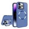 Suitable for iphone15 mobile phone case 11 magnetic PLUS anti-fall 14promax bracket 12 transparent 13 mobile phone case