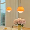 Glass Small Pendant Lamps Single Head Modern Minimalist Creative Retro Bedroom Bedside Study Decorative Lighting Fixtures