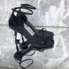 Sandały wysokie obcasy luksusowe buty designerskie obcasy Paris sukienka Kobiety Kobiety 10 cm8cm Obcasy czarne złote złote buty ślubne