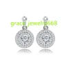 Imitation mosan light luxury shining celebrity net red ins wind slightly inlaid with diamond Zircon Earrings earrings female