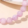 Charm Armband JD 7A Natural Kunzite Ball Womens Top Fashion Energy Stone Spirit Treating Rep Armband Yoga Buddha Gift Q240321