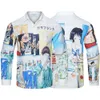 cosplay casablanca shirts Autumn Digital Spray Printed Men's Fancy Fashion Long Sleeved T-shirt Shirt