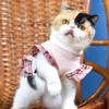 أزياء القط لينة من منقوشة الكلب ملابس الحيوانات الأليفة البوليستر تنفس بوليستر الأميرة تنورة preppy على طراز بلوز قميص فستان الصيف