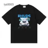 24SS Nytt Rhude Luxury Brand Rhude Shirt Men T Shirts Designer Men Shirt Men Print Street Cotton Fashion Youth Mens T Shirts SJMS