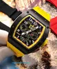 Berömd fancy watch RM Wristwatch Series RM011 Yellow Ceramic Limited Edition Fashion Leisure Sports Wrist