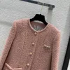 Women's Jackets 2024 Spring Women High Quality Sequin Jacket Silk Lining O-neck Long Sleeve Lady Office Grey Outwear Runway Clothes