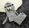 Ny Velvet Tracksuit Slimming Casual Sportswear Two-Piece Pants Set Spring and Autumn Womens Velor Sweatsuit Large Size Hooded