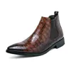 Buty Brown Chelsea buty męskie Brytyjczycy swobodne buty męskie wsuwane męskie buty czarne branżowe buty na męskie buty