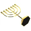 Ljusstakar menorah hög chanukah juldekor dekorativ ljusstake ornament gyllene retriever