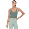 Traje de yoga Deportes nuevos Sujetador LU Mujer Fitness Sujetador deportivo desnudo Espalda en U profunda Top de yoga de reunión a prueba de golpes