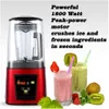 Professional Commercial Blender With Shield Quiet Sound Enclosure 1800W Industries Professional-Grade Power, Self-Cleaning Red