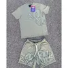 Syna World Kısa Set Tasarımcı Tişörtleri Baskı Grafik Tees Synaworld Mens Şort Gömlekler 2 Parça Takım Yaz Sweatshirts Syna World Track Suit Sweatpants 3962
