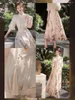 Work Dresses Chinese Style Women's Dress Improved Hanfu Retro Girl Slimming Classic Horse Skirt Summer Thin Suit Ensembles De Jupes