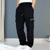 Men's Pants Sweatpants Breathable Sport With Drawstring Waist For Gym Training Jogging Loose Fit Solid Color Trousers Athleisure