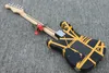 OEM electric guitar, Black and Yellow EV Stripe Series H guitar, Maple fingerboard, Floyd Rose tremolo Bridge