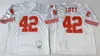 레트로 풋볼 빈티지 87 드와이트 클라크 저지 21 Deion Sanders 33 Roger Craig 44 Tom Rathman 8 Steve Young 16 Joe Montana 42 Ronnie Lott 75 주년 스티치