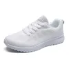 Casual Shoes Women's Lace-Up Shoe Mesh Flat för kvinna Summer Breattable White Sneakers Vulcanized Tenis Walking
