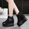 Casual Shoes klasyczny ukryte obcasy platforma trampki damskie oddychające klinowe płócienne kobiety butie damskie buty jesienne zapatos mujer