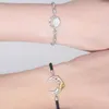 Charme Armbänder Ankunft Wal Mond Armband Für Männer Frauen Schmuck High-end-Zirkon Seil Liebhaber Jahrestag Geschenk C9a0