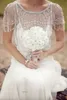 Boho Wedding Dress Great Gatsby Luxury Crystals Beaded Bridal Gowns 2023 A-Line Cap Sleeve Ivory Vintage Country Beach Bride Dresses Sexy Illusion Back Vestidos