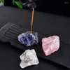 Candle Holders Crystal Stone Incense Holder Natural Healing Tray Drop