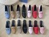 Damen-Jeanssandalen, ineinandergreifendes G, Hausschuhe, flache Pantoletten mit aufgesticktem Buchstaben-Schriftzug, Matelasse, gesteppte Canvas-Loafer, Bast-Stoff-Espadrilles, Strand-Pool-Home-Slider