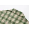 Mäns casual skjortor Green Plaid Flall