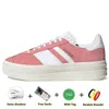 Designer sapatos casuais plataforma tênis ousado rosa brilho pulso hortelã rosa núcleo preto branco solar super pop rosa homens mulheres treinadores esportivos 36-45