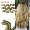 Extensies Tape in haarextensies Echt haar Lichaamsgolf Braziliaans Remy Echt haar 2 g/stk 2,5 g/stk 20 stuks Natuurlijke haarextensie Ombre Blond