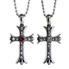 New Croix Necklace with Diamond Cross and Titanium Steel Pendant Trendy Mens Womens Jewelry Fn1857