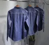 Jaqueta jeans masculina 2024 outono marca de moda luxo onda do mar impresso lavado vintage desgastado bolso masculino feminino casual manga longa camisa jaqueta casaco