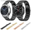 Samsung Gear S3 R760 R770バンド用の22mmステンレス鋼のリストストラップ22mmステンレススチールリストストラップS3クラシック /フロンティアメタルリストバンドWツールY240321