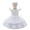 Vestidos de niñas Año Bordado de flores Baby Dress Bautismo 1er cumpleaños Princesa Kid para Boda Communion Prom Vestir