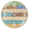 Wanduhren 12 Zoll Silent Round Clock Home Decor Nordic Electronic Classic für dekoratives Wohnzimmer Ungewöhnliches Wandbild