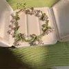 リンクブレスレットシンプルな森のブレスレット谷の花の白いユリペンダント女性ファッションジュエリーホリデーパーティーアクセサリー