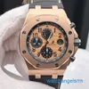 Famoso relógio de pulso AP Royal Oak Offshore Series Precision Steel 18k Rose Gold Máquinas automáticas 42 mm Exibição de data Função de tempo Relógio masculino 26470OR.OO.A002CR.01