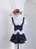 Work Dresses 2024 Summer Fashion Casual Suits Chic Women Plaid Elegant Y2k 2 Piece Dress Set White Blouse Retro Vest Bodycon Mini Skirt