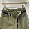 Dames Shorts Buit Met Riem Zakken A-lijn Hoge Taille Korte Broek Dames Koreaanse Stijl Plooien Effen Lente Streetwear Mode Dropship