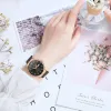 Componenti Lige Women Watchs Brand Ultrathin Calendar Week Quartz Watch Ladies Mesh in acciaio inossidabile Regalo impermeabile Reloj Muje+Box