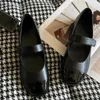 Mary Casual Shoes Designer skórzana skórzana wyściółka wygodna wygodna klasyczna skórzana podeszła płaska obcas
