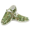 Casual Shoes InstantArts Green Skull Mechanical Printing Personlighet Cool Men's Slip On Light Boat Fashion Loafers Women's Flat