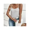 Womens Knits Tees European Fashion Designers Tops Selling Knitted Tank Summer Slim Sleeveless Elastic Short Top Drop Delivery Apparel Otbvn