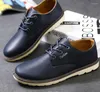 Chaussures décontractées hommes formel en cuir noir pour lacets Oxfords mâle fête de mariage bureau affaires