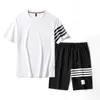 TB Sportset Sommer reines Baumwoll Tom Vier Bar braun kurzärmelig T-Shirt Shorts Casual Two-Stück