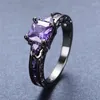 Cluster Rings HOYON 14K Colorful Sapphire Women's Ring Jewelry Anillos De Bizuteria Bague Etoile Black Stone Diamond Jade Men's