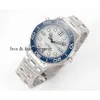 Montre en titane AAAAA pour hommes série Omg Haima automatique mécanique bracelet en caoutchouc montre 42mm bleu ondulé Design cadran calendrier affichage serrure coulissante en céramique montredelu