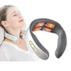 Neckmassager Cervical Spine Back Muscle Relaxation Machine Relief Smärtanordning Fyra huvuden Hammer Knådan Vertebra Impuls 240313