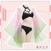 Cosplay Anime Costumes Demon Kanroji Mitsuri Swimsuit Kochou Shinobu Cardigan Swimsuit Set Summer Bikini Beach rollspel Swimsuitc24321